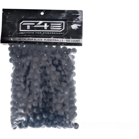 Umarex T4E .43 Caliber Rubber Ball Training Ammo [500 Count Bag] - BLACK