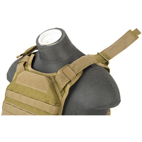Flyye Industries 1000D Cordura MOLLE PC Plate Carrier (LRG) - KHAKI