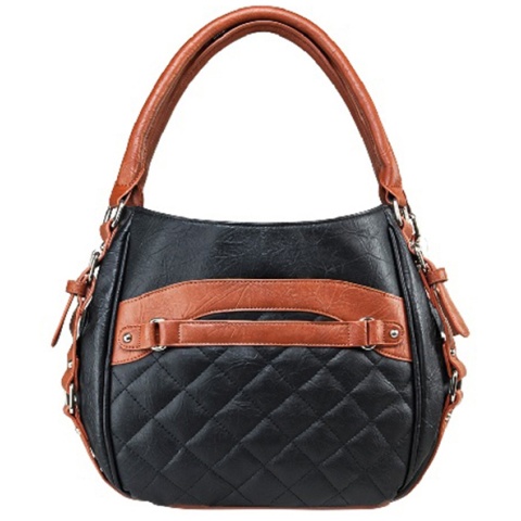 NcStar VISM Quilted Hobo (Medium) - BLACK/BROWN