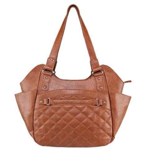 NcStar VISM Conceal Carry Quilted Hobo Tote Bag (Large) - BROWN