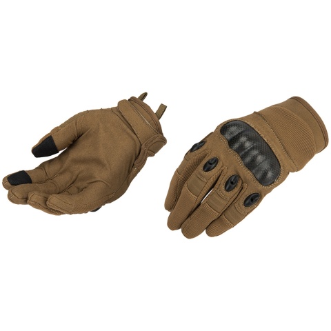 Lancer Tactical Kevlar Airsoft Tactical Hard Knuckle Gloves [LRG] - TAN