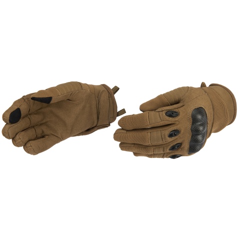 Lancer Tactical Kevlar Airsoft Tactical Hard Knuckle Gloves [XL] - TAN
