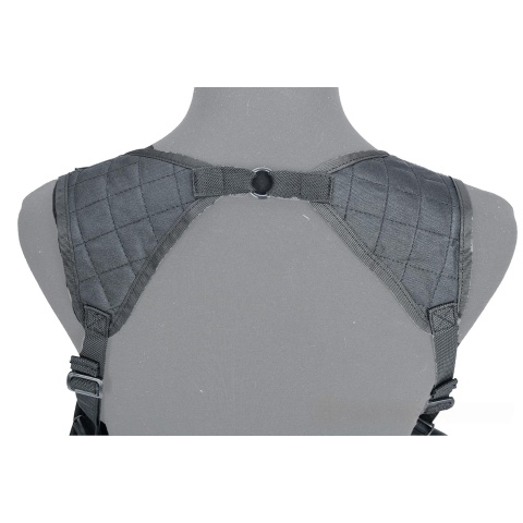Lancer Tactical Shoulder Holster Rig with Pistol Magazine Pouches (Color: Black)