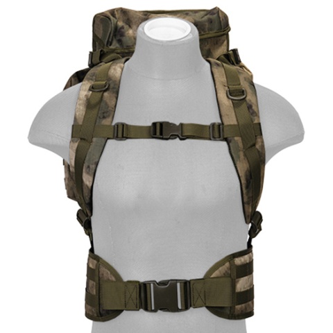 Lancer Tactical 600D Nylon Rifle Case Backpack - CAMO/AT-FG