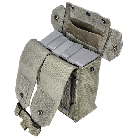 Flyye Industries MOLLE M249 200rd Drum Magazine Pouch - RANGER GREEN