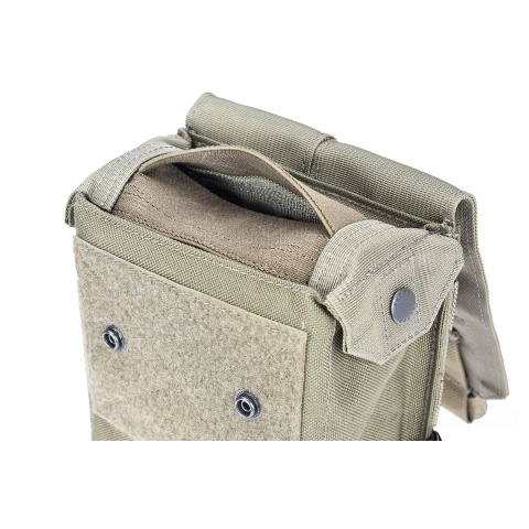 Flyye Industries MOLLE M249 200rd Drum Magazine Pouch - RANGER GREEN