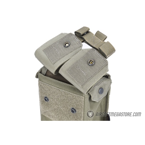 Flyye Industries MOLLE M249 200rd Drum Magazine Pouch - RANGER GREEN