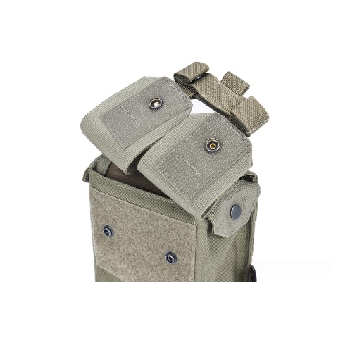 Flyye Industries MOLLE M249 200rd Drum Magazine Pouch - RANGER GREEN