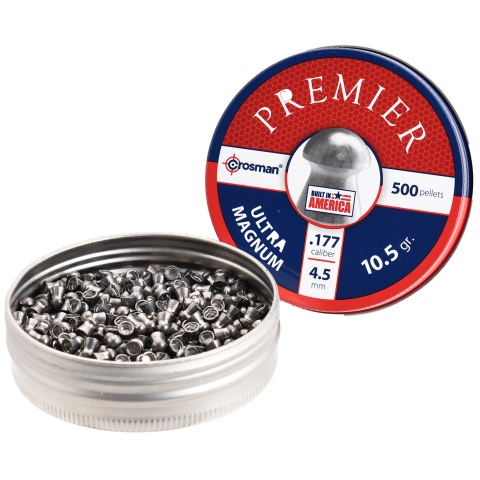 Crosman Premier Ultra Magnum 0.177 Cal, 10.5 Grain Pellets [Domed] - 500ct