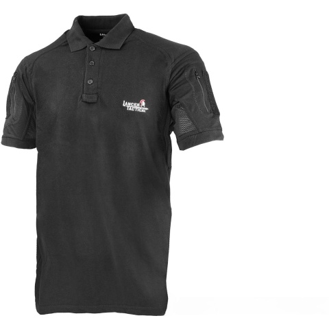 Lancer Tactical Short-Sleeve Polo Shirt [Large] - BLACK