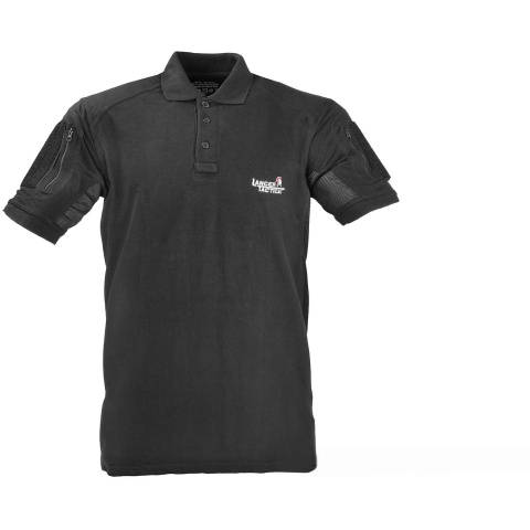 Lancer Tactical Short-Sleeve Polo Shirt [Small] - BLACK