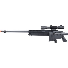 WellFire MB4407 Bolt Action Airsoft Sniper Rifle w/ Scope - BLACK