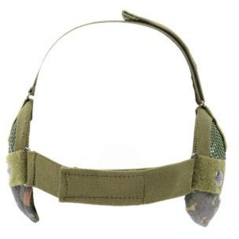 Black Bear Airsoft Steel Mesh Padded Lower Face Mask - FLECKTARN