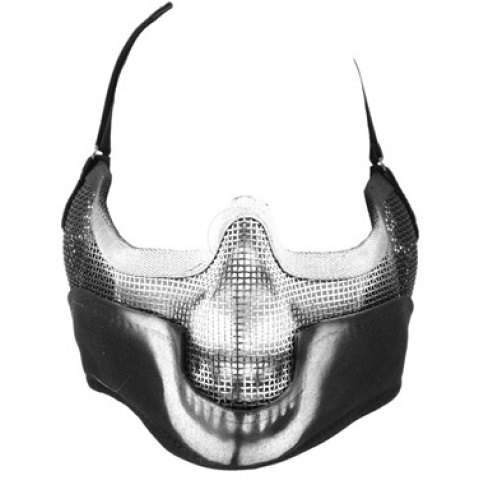 Black Bear Airsoft Steel Mesh Padded Lower Face Mask - GHOST