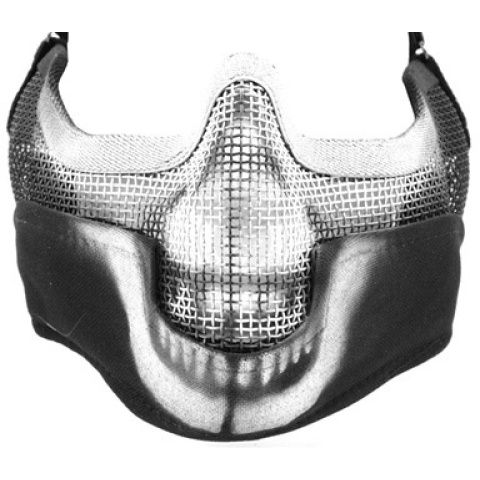 Black Bear Airsoft Steel Mesh Padded Lower Face Mask - GHOST