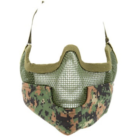 Black Bear Airsoft Steel Mesh Padded Lower Face Mask - MARPAT