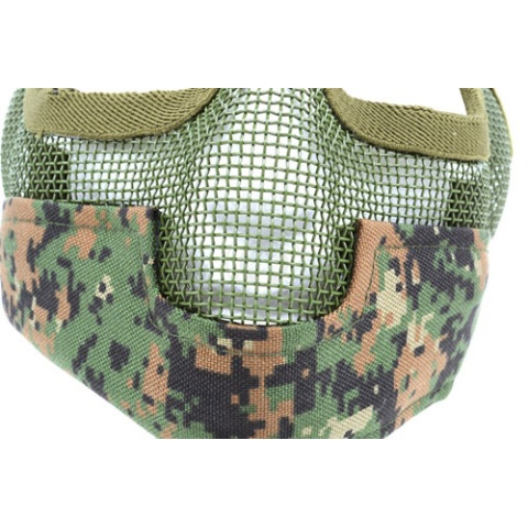 Black Bear Airsoft Steel Mesh Padded Lower Face Mask - MARPAT