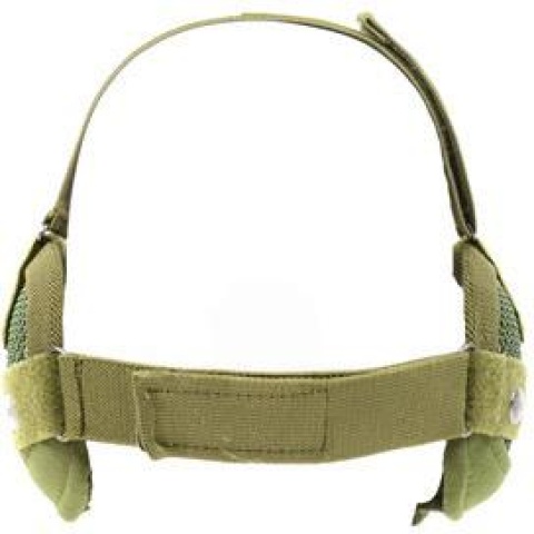 Black Bear Airsoft Steel Mesh Padded Lower Face Mask - OD GREEN