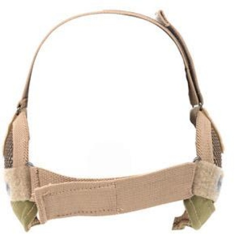 Black Bear RAIDER Steel Mesh Padded Airsoft Lower Face Mask - TAN