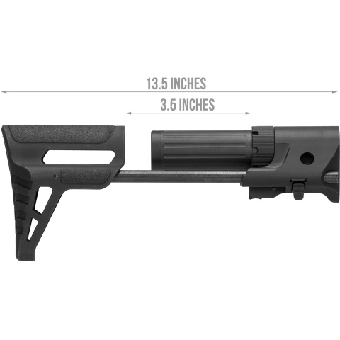 Lancer Tactical M4 AEG Retractable PDW Stock - BLACK