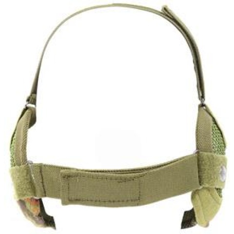Black Bear Airsoft Steel Mesh Padded Lower Face Mask - VEGETATION