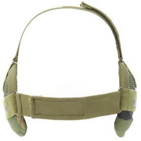Black Bear RAIDER Steel Mesh Airsoft Lower Face Mask - Woodland