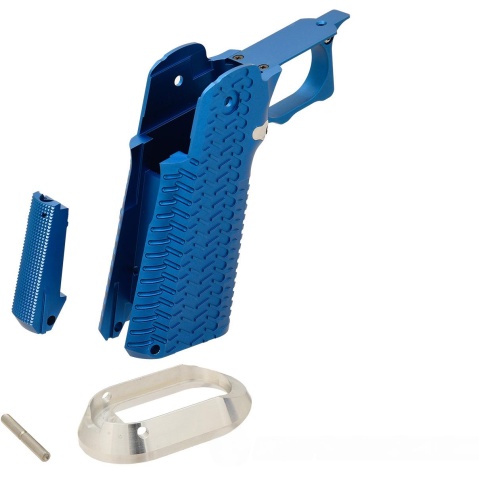 Airsoft Masterpiece Aluminum Grip for Hi-Capa Airsoft Pistols Type 11 - BLUE