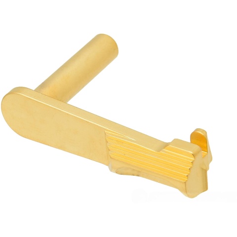 Airsoft Masterpiece CNC S-Style Steel Slide Stop - GOLD