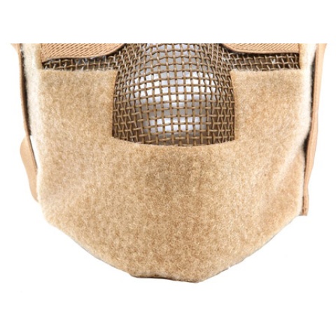 Black Bear Airsoft Splinter Steel Mesh Padded Face Mask - TAN - DISCONTINUED