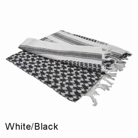 Condor Outdoor Tactical Shemagh Face/ Head Wrap - BLACK/WHITE