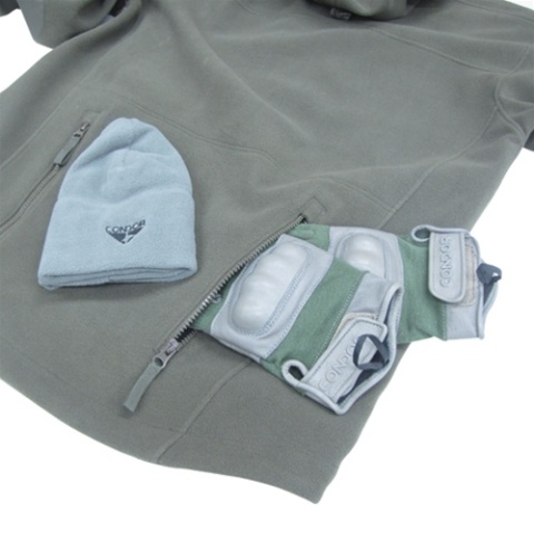 Condor Outdoor Tactical SIERRA Hooded Fleece Jacket #605 - TAN