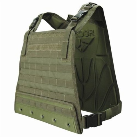 Condor Outdoor Modular Compact Plate Carrier w/ MOLLE Webbing - OD