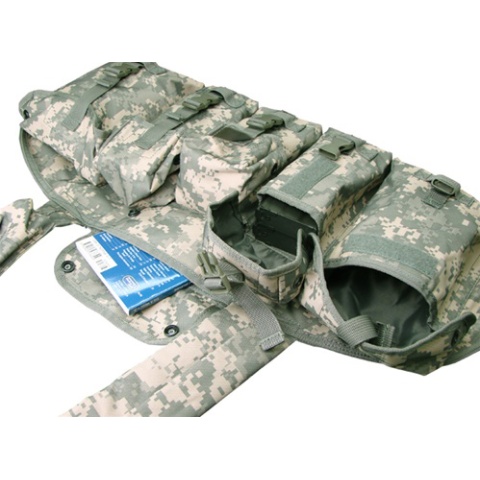 Condor Outdoor Tactical 7 Pocket Chest Rig w/ Radio Pouch - ACU