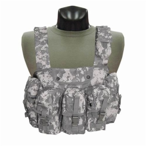 Condor Outdoor Tactical 7 Pocket Chest Rig w/ Radio Pouch - ACU