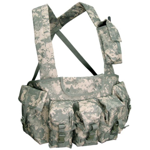 Condor Outdoor Tactical 7 Pocket Chest Rig w/ Radio Pouch - ACU