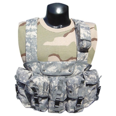 Condor Outdoor Tactical 7 Pocket Chest Rig w/ Radio Pouch - ACU
