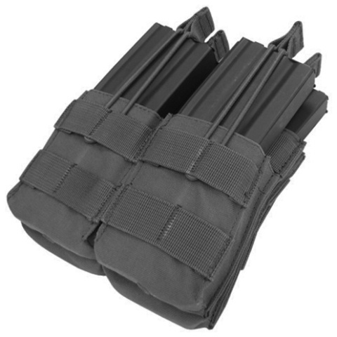 Condor Outdoor MOLLE Open-Top Double Stacker M4 Magazine Pouch - BLACK