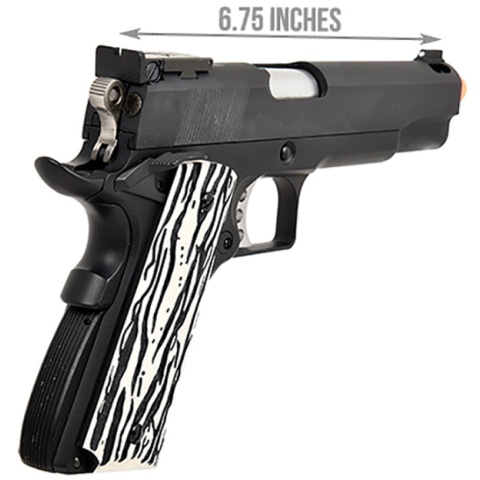 WE Tech Original 1911 Version C Full Metal GBB Airsoft Pistol w/ Imitation Ivory Grips (BLACK)