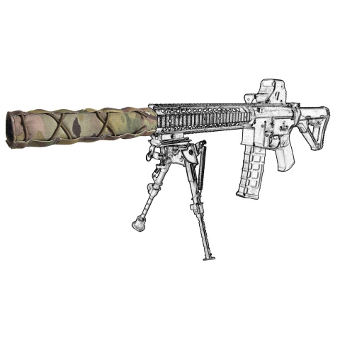 Emerson Gear Cordura 22cm Mock Airsoft Suppressor Cover - COYOTE BROWN