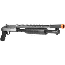 CYMA P788S Pump Action Airsoft Spring Shotgun (Color: Chrome)