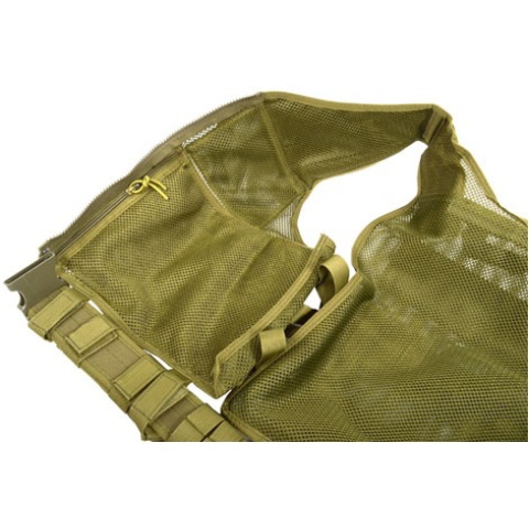 AMA Airsoft V2 Cross-Draw Military Vest w/ Tactical Belt - OD GREEN