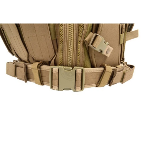 AMA Airsoft V2 Cross-Draw Military Vest w/ Tactical Belt - TAN