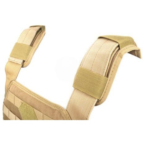 AMA Airsoft MOLLE Modular Plate Carrier - TAN