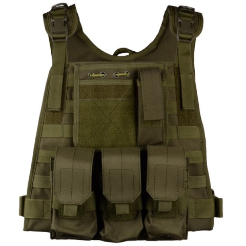 AMA Airsoft MOLLE High Speed Modular Plate Carrier - OD