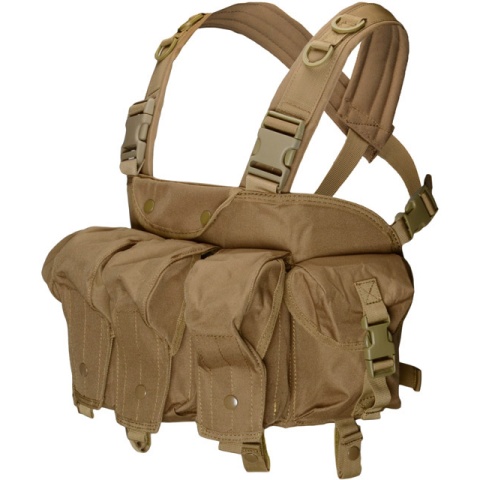 AMA 600D Contruction Lightweight Airsoft Chest Rig - TAN