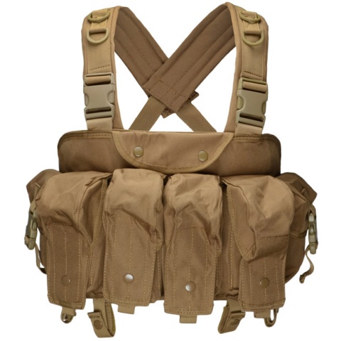 AMA 600D Contruction Lightweight Airsoft Chest Rig - TAN