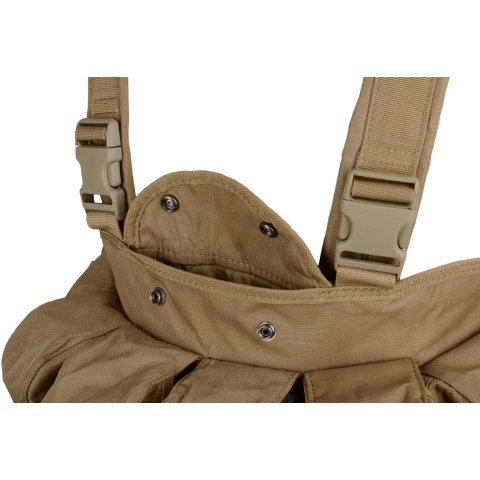 AMA 600D Contruction Lightweight Airsoft Chest Rig - TAN