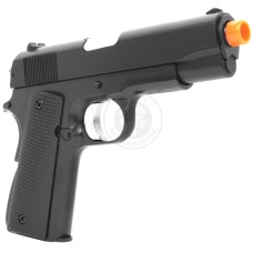 HFC M1911 Airsoft Spring Pistol w/ Heavyweight Magazine - BLACK