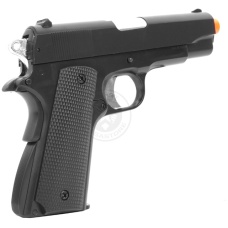HFC M1911 Airsoft Spring Pistol w/ Heavyweight Magazine - BLACK