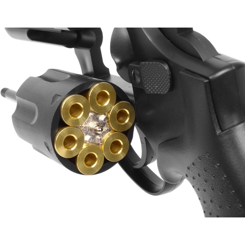 HFC .357 Style Gas Non Blowback Airsoft Compact Revolver - BLACK